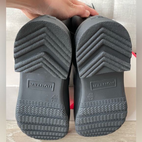 hunter original tour foldable tall rain boots black size 7 - Picture 3 of 4